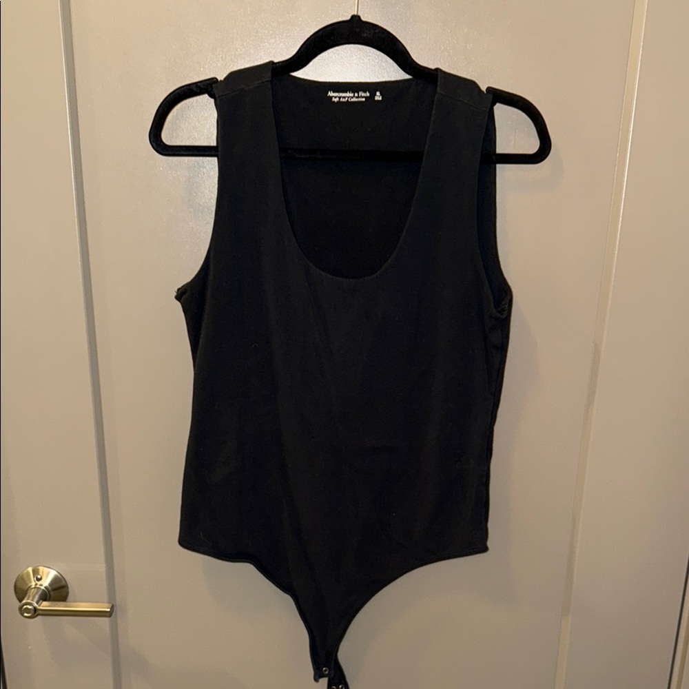 Abercrombie Soft A&F Black Sleeveless Bodysuit